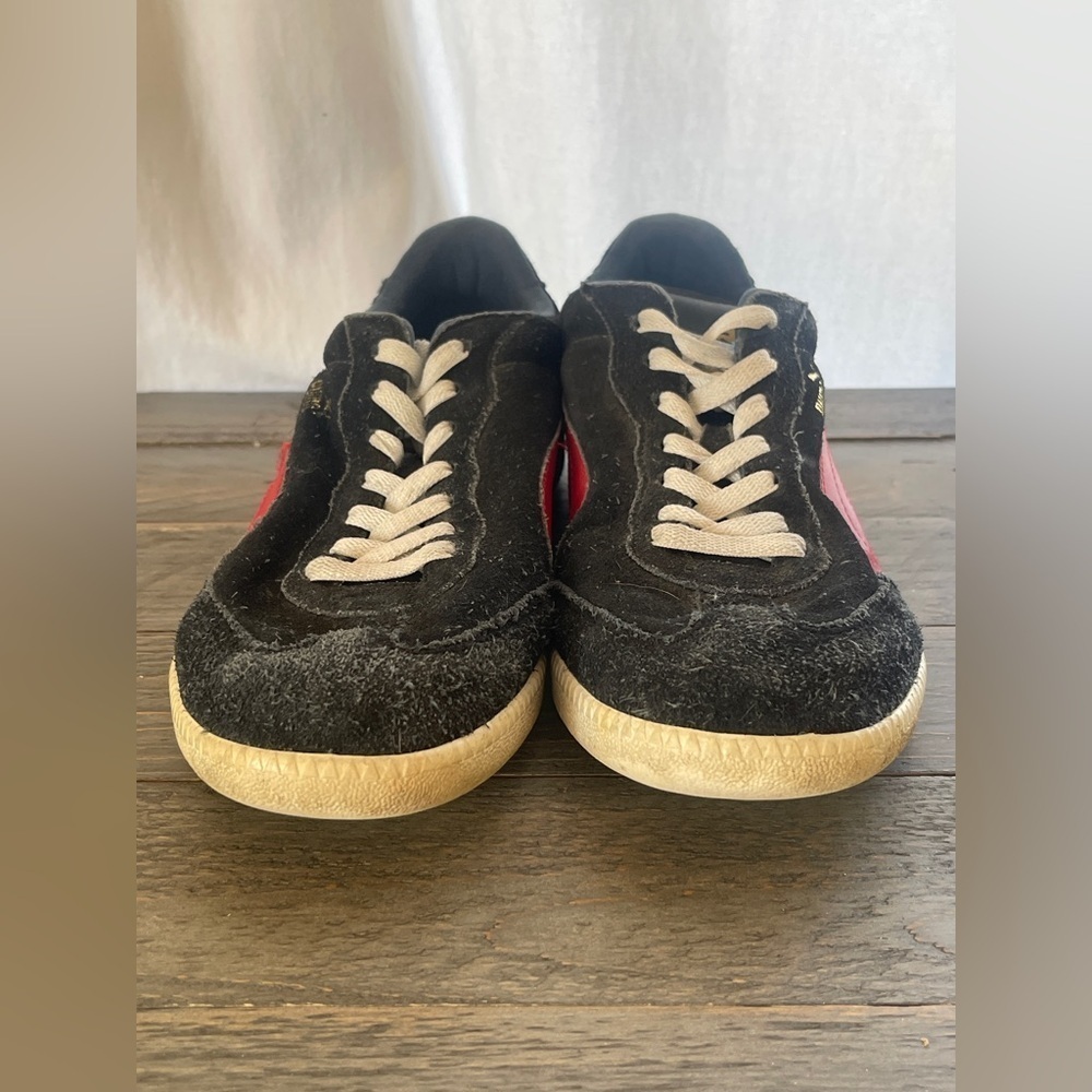 Puma Liga Suede Classic Casual Sneaker Black Red Men's Size 10 - Picture 6 of 10